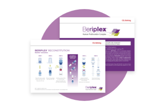 Beriplex mix2vial guide card